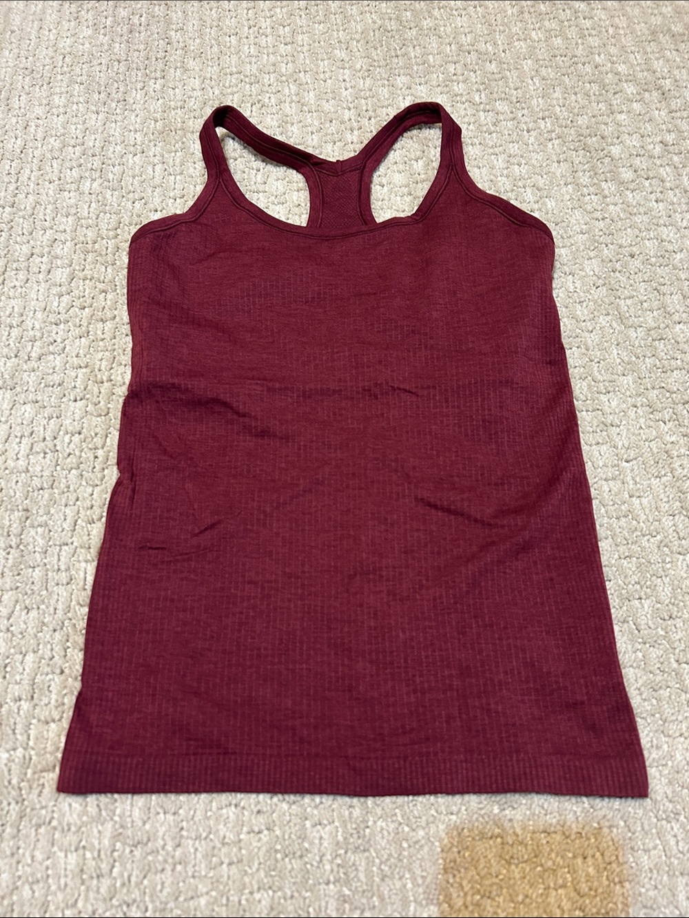 Lululemon Ebb to street tank size 8 NWOT Burgundy Bay